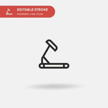 Treadmill Simple vector icon. Illustration symbol design template for web mob Stock Illustration