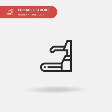 Treadmill Simple vector icon. Illustration symbol design template for web mob Stock Illustration