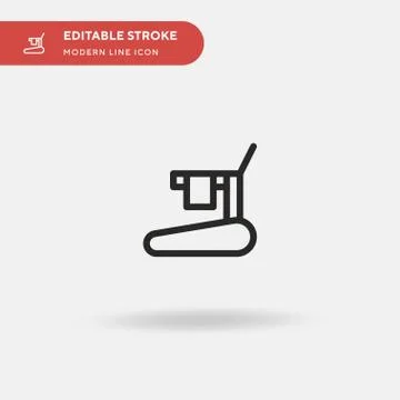 Treadmill Simple vector icon. Illustration symbol design template for web mob 스톡 일러스트