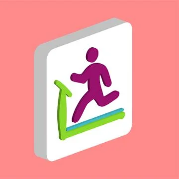Treadmill Simple vector icon. Illustration symbol design template for web mob 스톡 일러스트