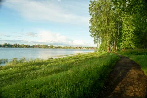 Treadmill at sunset in the summer Stock Photos