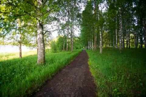Treadmill at sunset in the summer Stock Photos