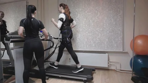 Treadmill training Stock Footage 87825166