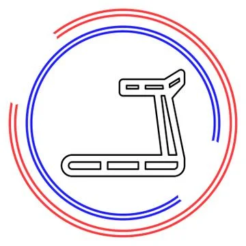 Treadmill vector icon Stock Illustration