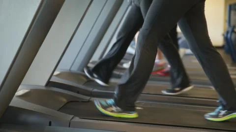 Treadmill Walkers 2 Stock Footage 64854450