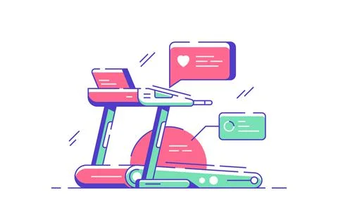 Treadmill for weight loss Stock Illustration