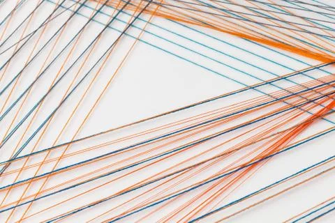 Treads intersections over blank white wall Stock Photos