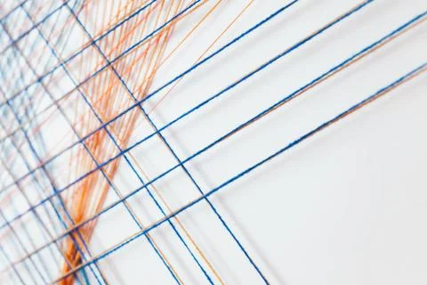Treads intersections over white wall Stock Photos