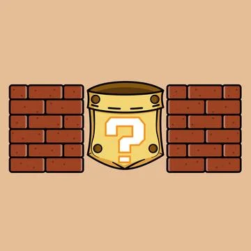 Treasure Bag in The Wall Stock Illustration