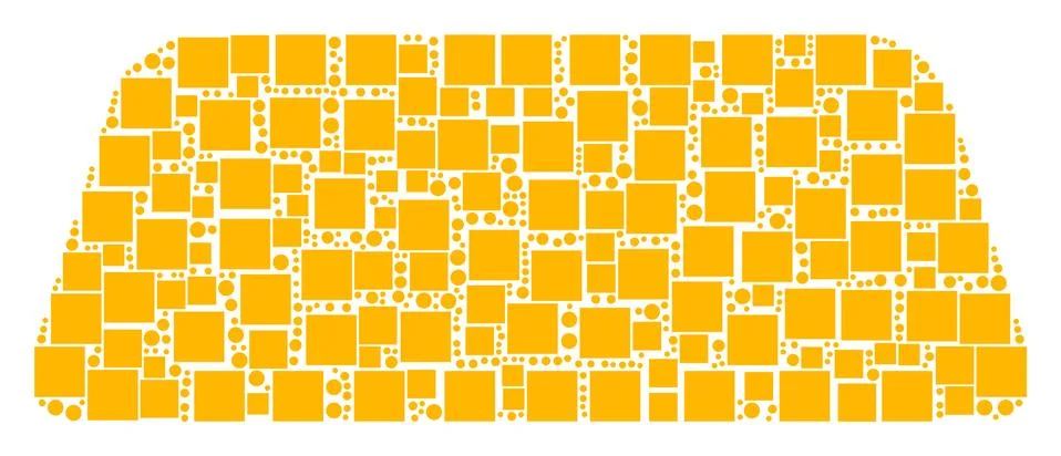 Treasure Brick Composition of Squares and Circles Stock Illustration