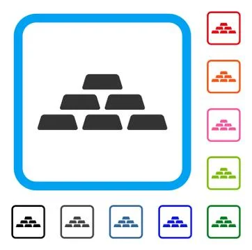 Treasure Bricks Framed Icon Ilustración de archivo