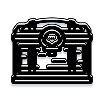 Treasure chest box with idea light bulb lock Stock Illustration