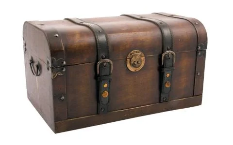 Treasure chest with clipping path Stock Photos