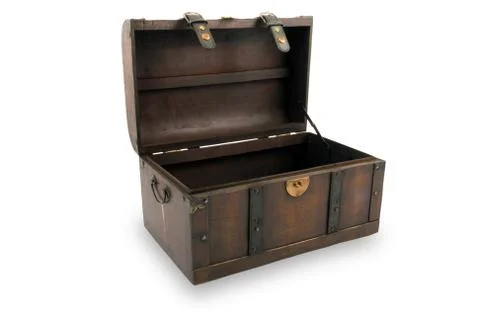 Treasure chest with clipping path Stock Photos