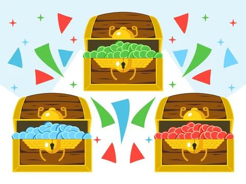 Treasure Chest Concept Illustration Stock-Illustration