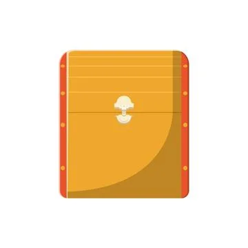 Treasure Chest Flat Illustration. Clean Icon Design Element on Isolated Whi.. 스톡 일러스트