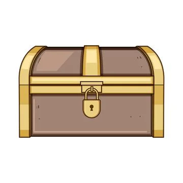 Treasure chest having padlock with keyhole concept Stock Illustration