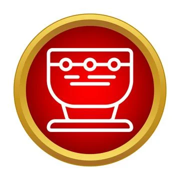 Treasure chest icon symbolizing wealth and success Stock Illustration