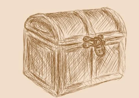 Treasure chest Stock Illustration