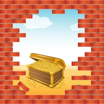 Treasure chest Stock Illustration