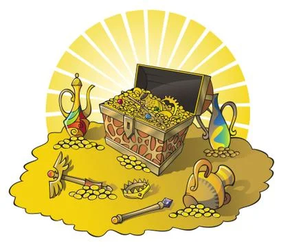 Treasure chest Stock Illustration