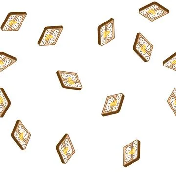 Treasure chest isometric icon seamless pattern Illustrazione stock
