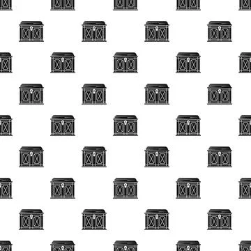 Treasure chest seamless pattern background design Stock Illustration