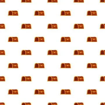 Treasure chest seamless pattern representing adventure and discovery Stock Illustration