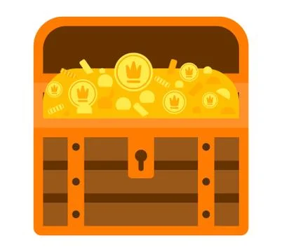 Treasure chest vector illustration. Stock Illustration