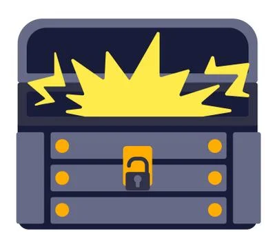 Treasure chest vector illustration. Stock Illustration