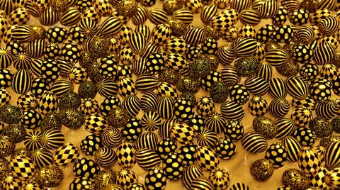 Treasure Of Golden Eggs At Easter Stock Illustration