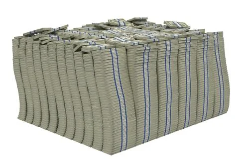 Treasure. huge bundle of american dollars Illustrazione stock