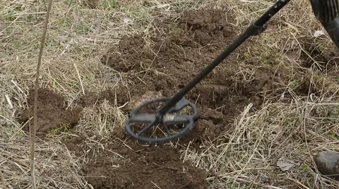 Treasure hunter at work Stock Footage 49626847