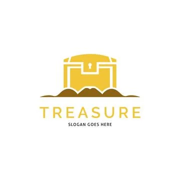 Treasure Icon Vector Logo Template Illustration Design Stock Illustration