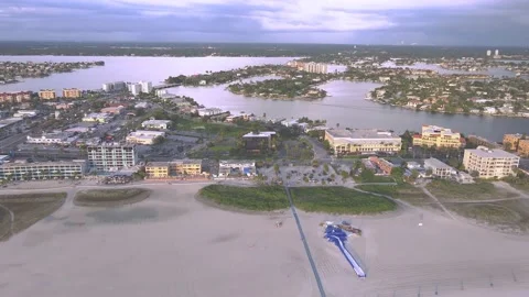 Treasure Island Florida USA pull out shot Stock Footage 157988791