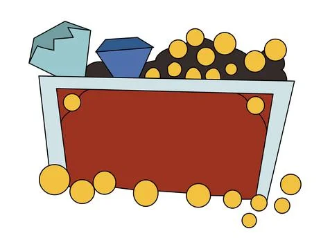 Treasure isolated on a white background Stock Illustration