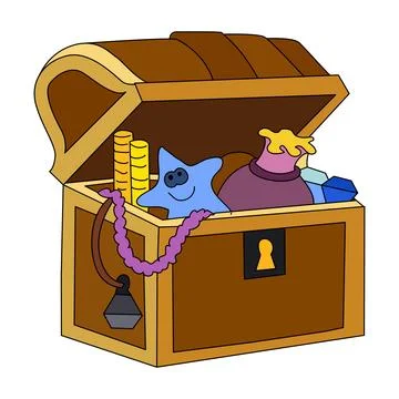 A treasure isolated on a white background Stock Illustration