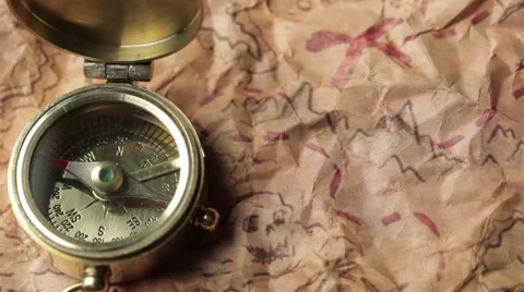 Treasure Map and Compass Vidéo 60065430