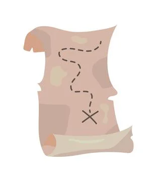 Treasure map guide Stock Illustration