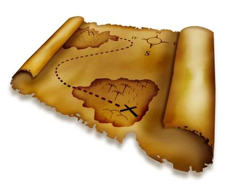 Treasure map Stock Illustration