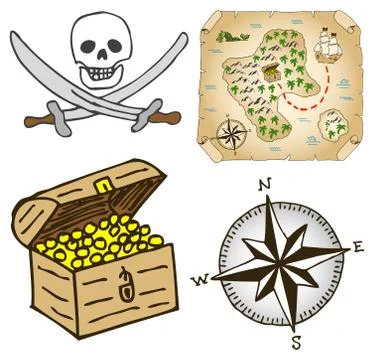 Treasure map Illustrazione stock