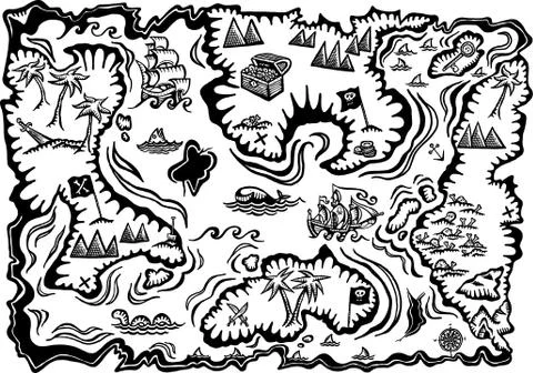 Treasure Map Stock-Illustration