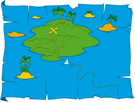 Treasure map Stock Illustration