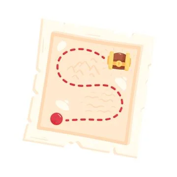 Treasure map Stock Illustration