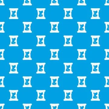 Treasure map pattern seamless blue Stock Illustration