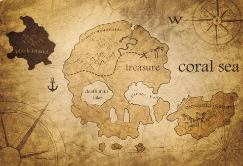 Treasure map Stock Photos