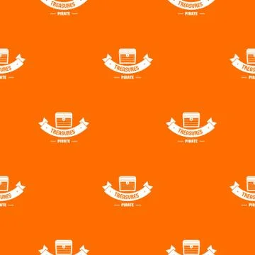 Treasure pattern vector orange Illustrazione stock