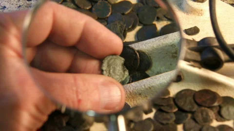 Treasure, roman artifacts Stock Footage 822460