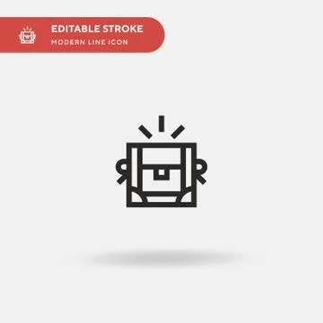 Treasure Simple vector icon. Illustration symbol design template for web mobi Stock Illustration