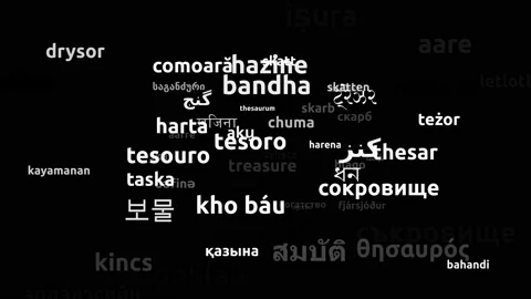 Treasure Translated in 70 Worldwide Languages Endless Looping 3d Zooming Word Video stock 145207152